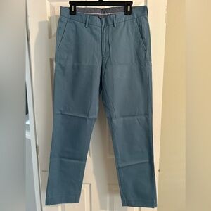 Like New J.CREW Mens Bowery Classic Pants Light Blue Cotton Size 32x32